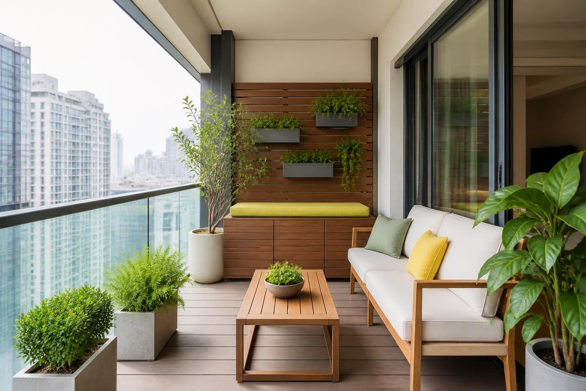 Space planning for balcony furniture