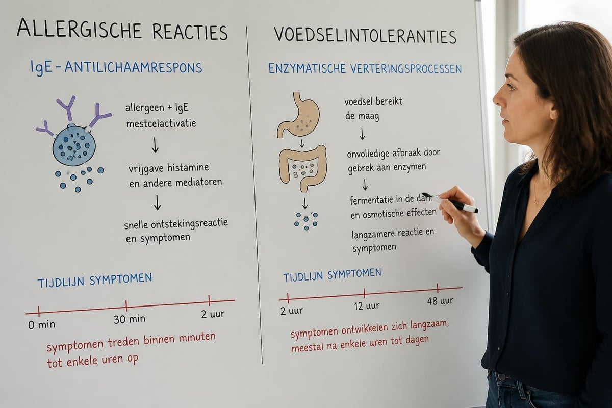 Verschil tussen allergische reactie en voedselintolerantie