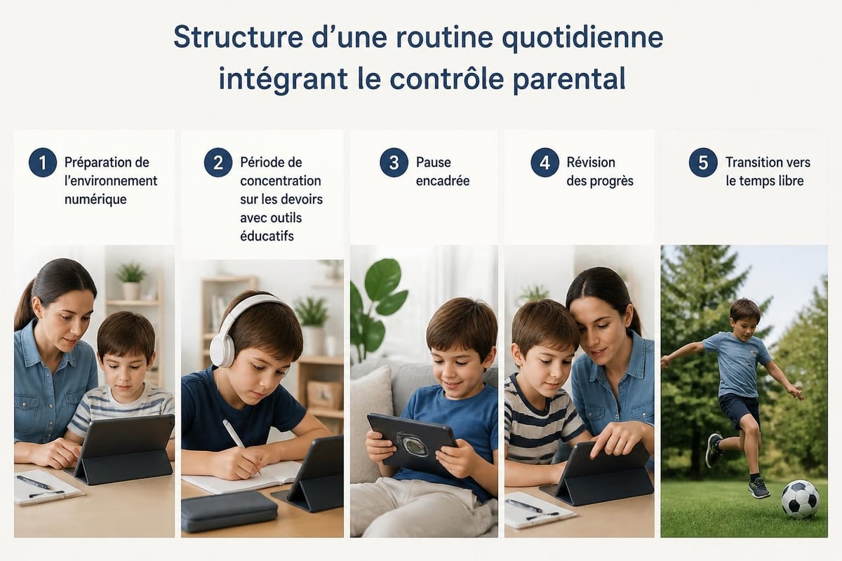 Routine d'apprentissage avec contrôle parental