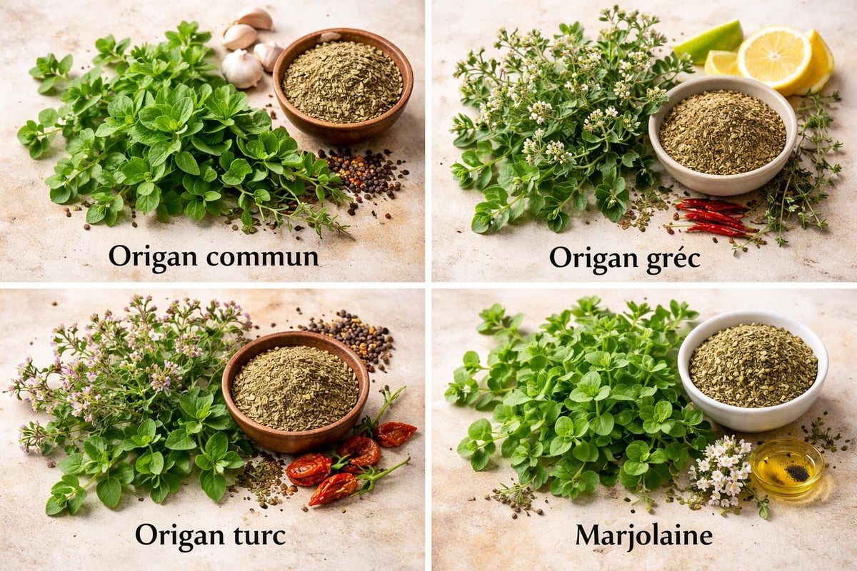 Variétés d'origan méditerranéen