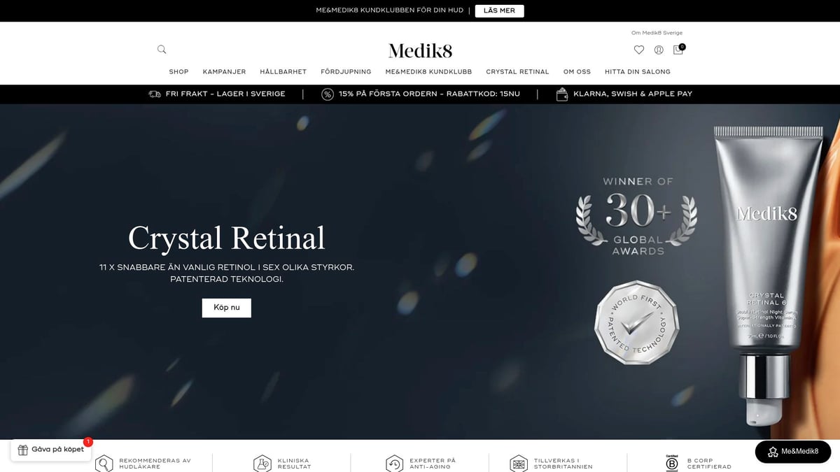 7 der besten Cremes mit Vitamin A für strahlende Haut 2026 - Medik8 Crystal Retinal 6