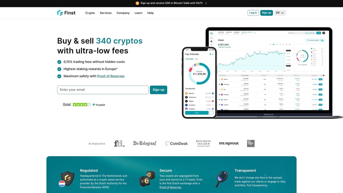 7x Beste Crypto Exchange Nederland: Vergelijking 2025 - Finst