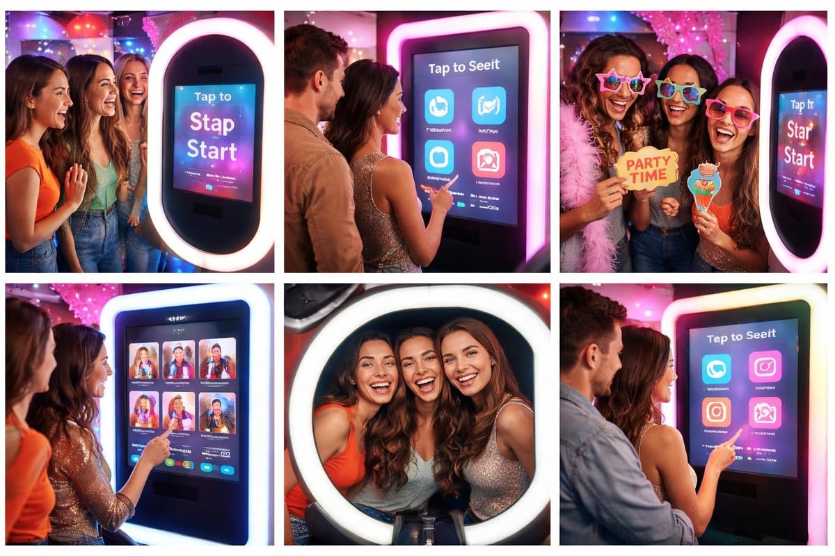 Selfie booth guest experience flow