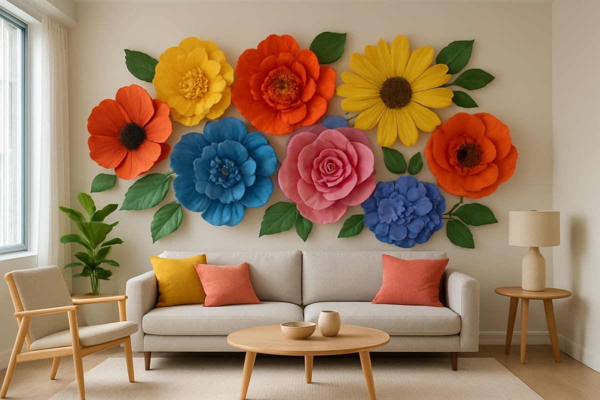 The Rise of Giant Wall Flowers in Modern Decor