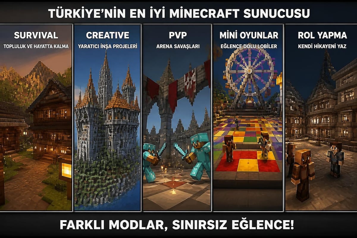 Minecraft sunucu türleri ve özellikleri