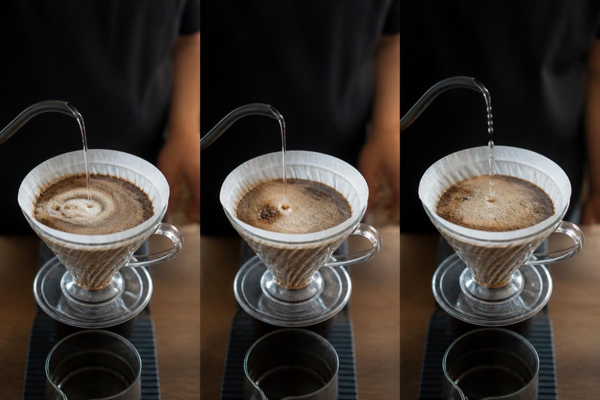 Pour over technique variations