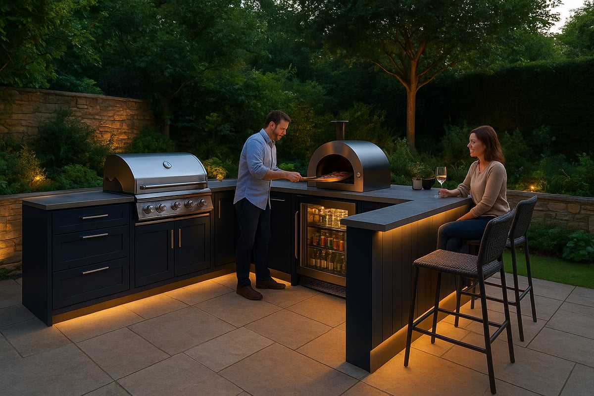 Top Features and Appliances for Modern L Shaped Outdoor Kitchens