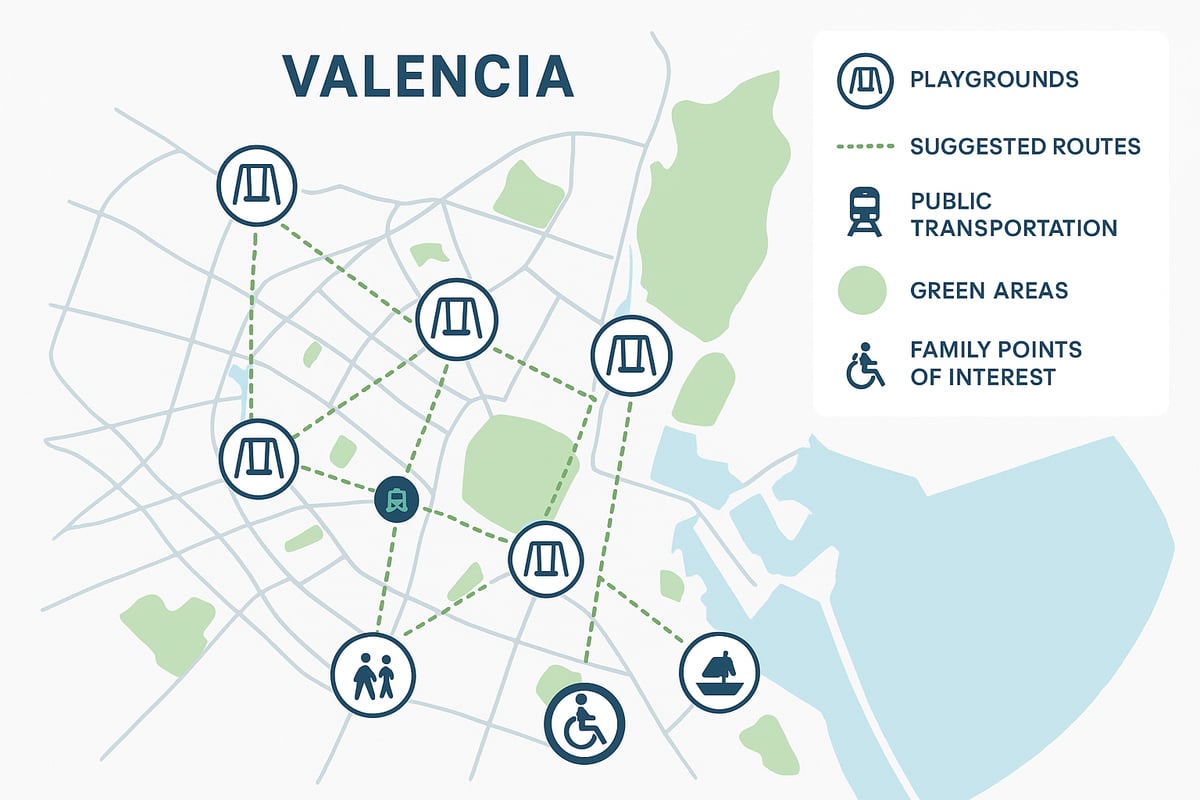 Mapa y guía práctica para organizar tu ruta de parques en Valencia