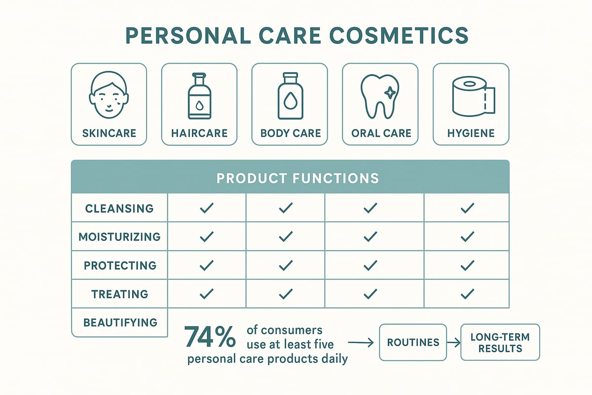 Understanding Personal Care Cosmetics: Categories & Functions