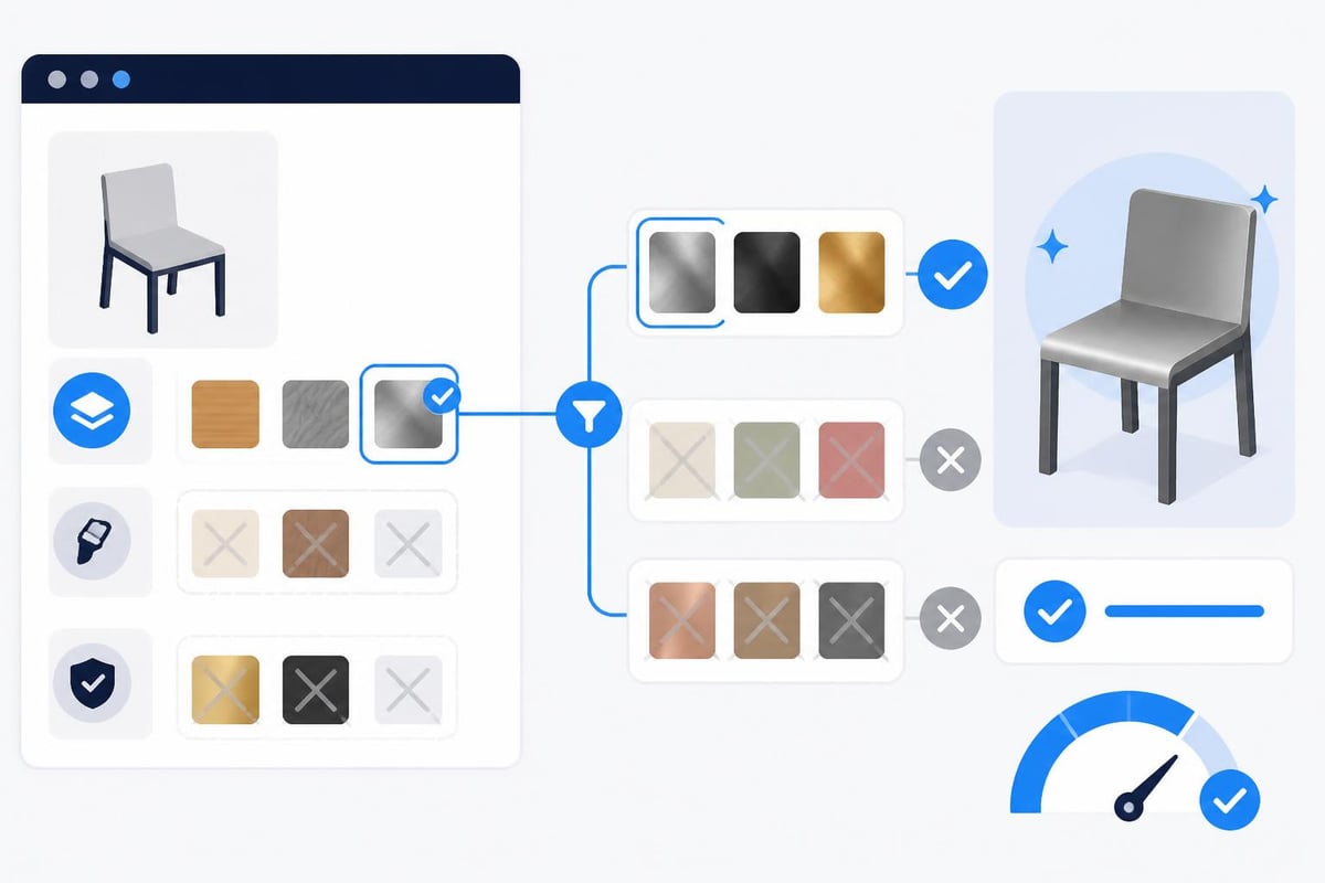 Conditional logic product configurator