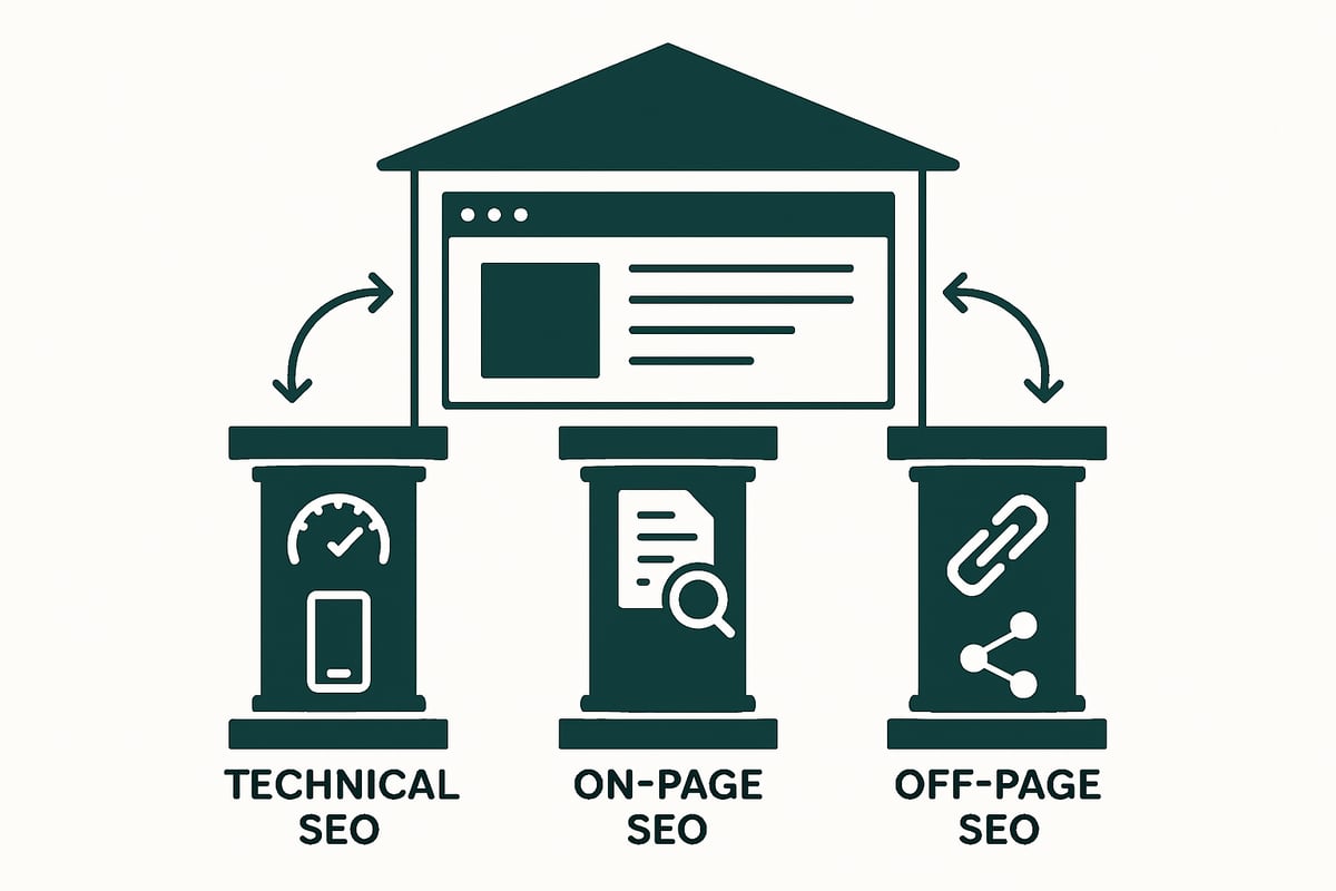 Core SEO Pillars: Technical, On-Page, and Off-Page Strategies