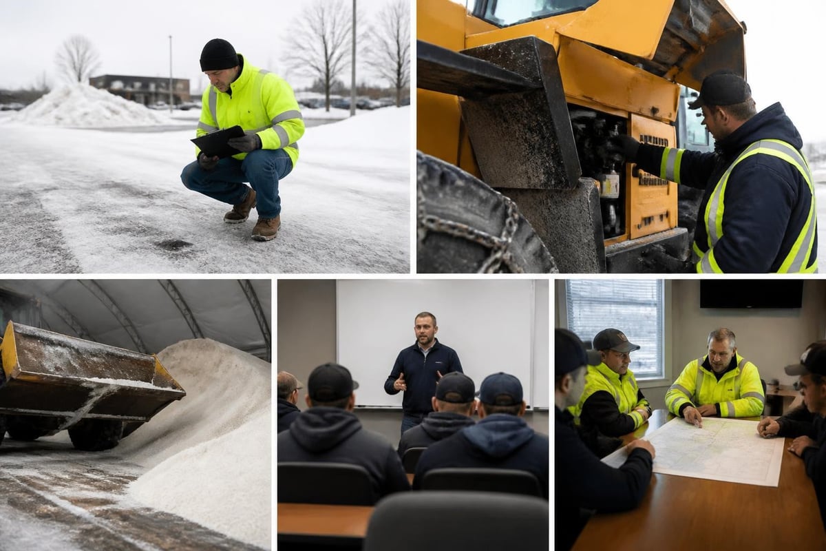 Snow ice removal planning workflow