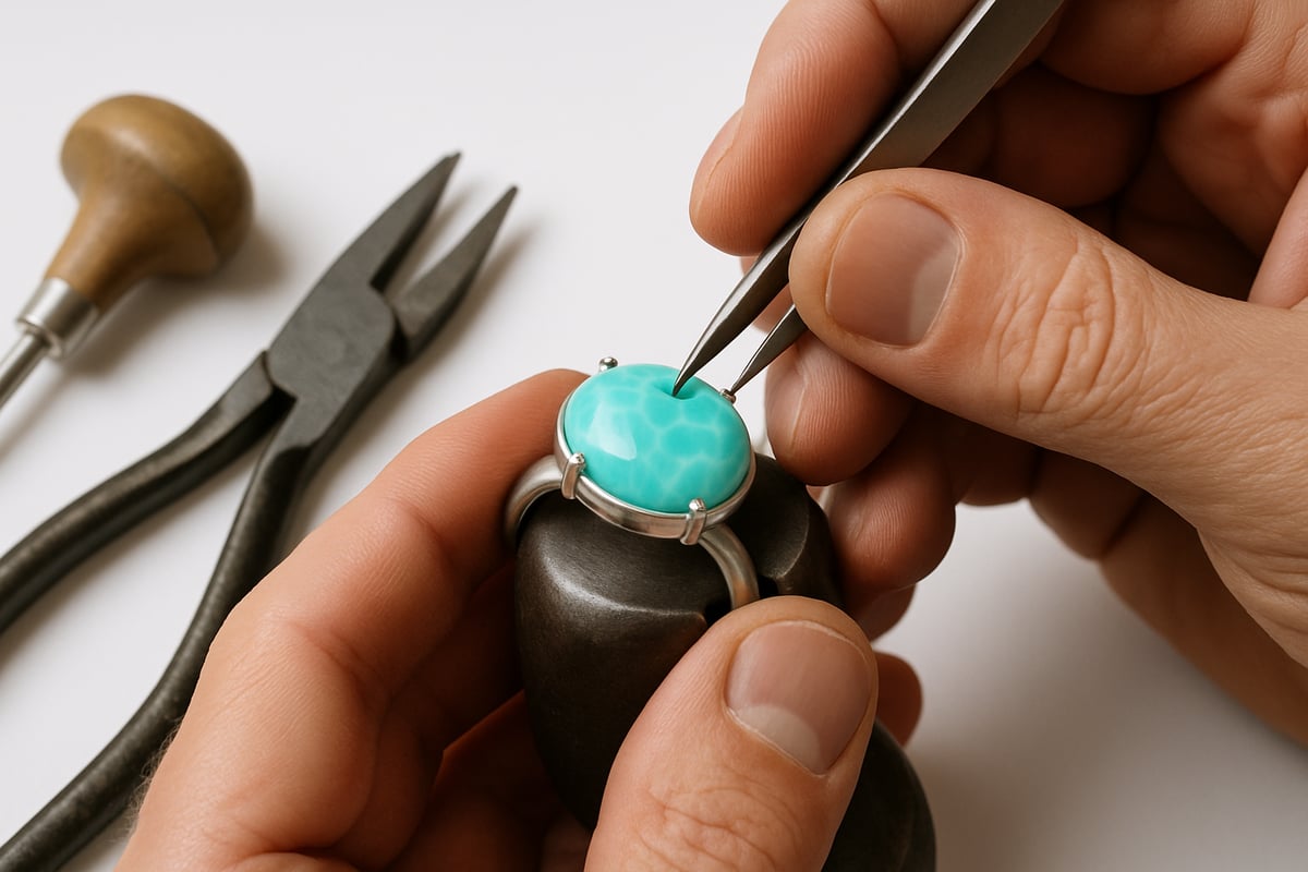 Setting Larimar in Jewelry: Design and Assembly