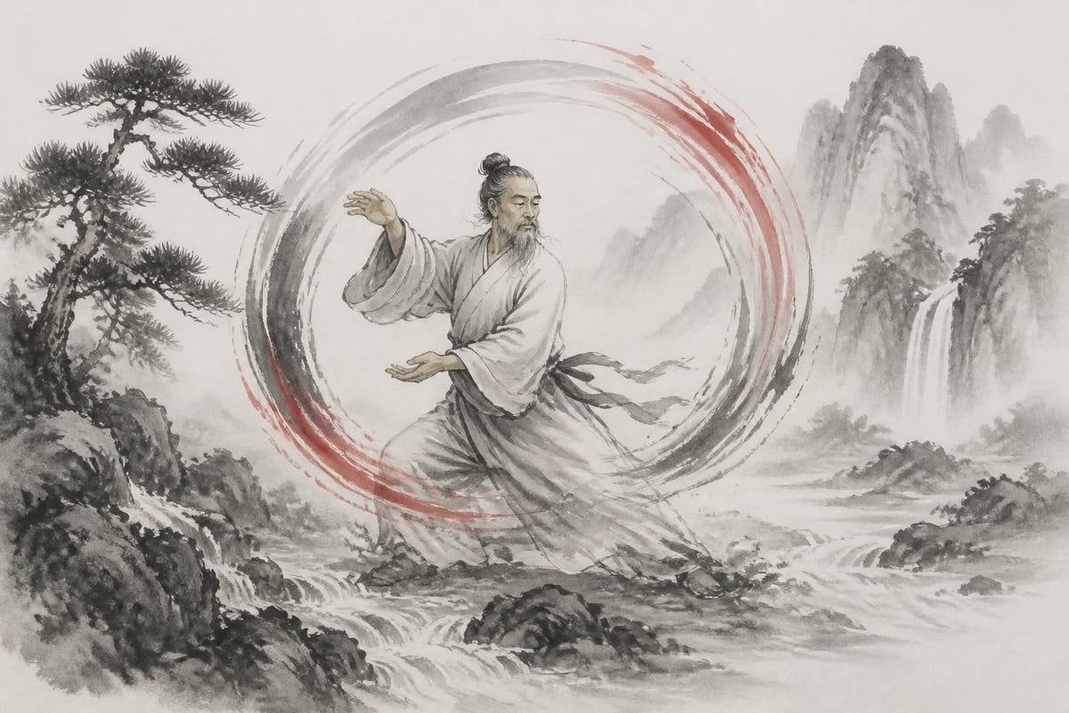 Qi gong water flow movements