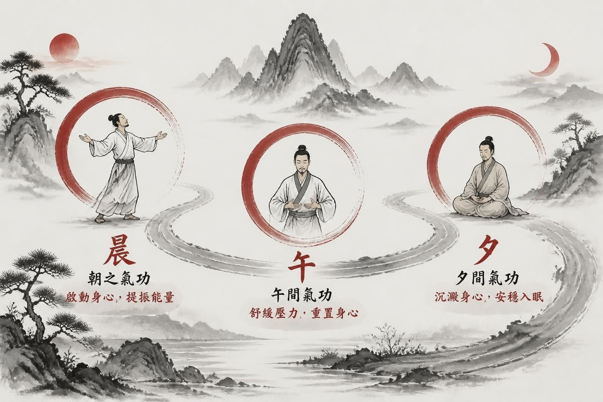 Daily qi gong routine for chronic stress