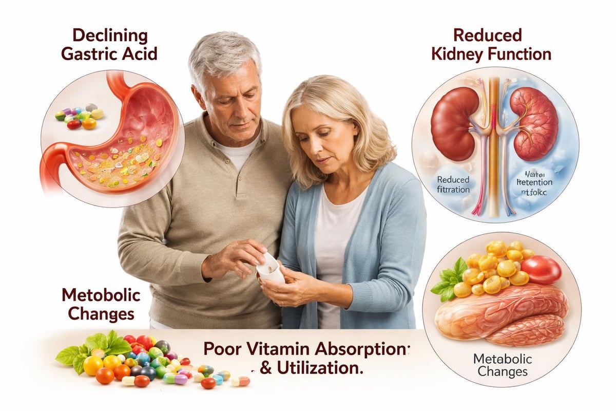 Nutrient absorption changes after 45