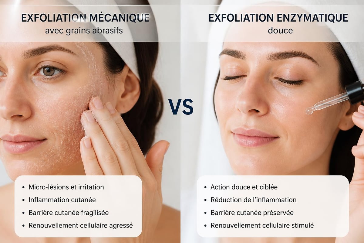 Comparaison types exfoliation