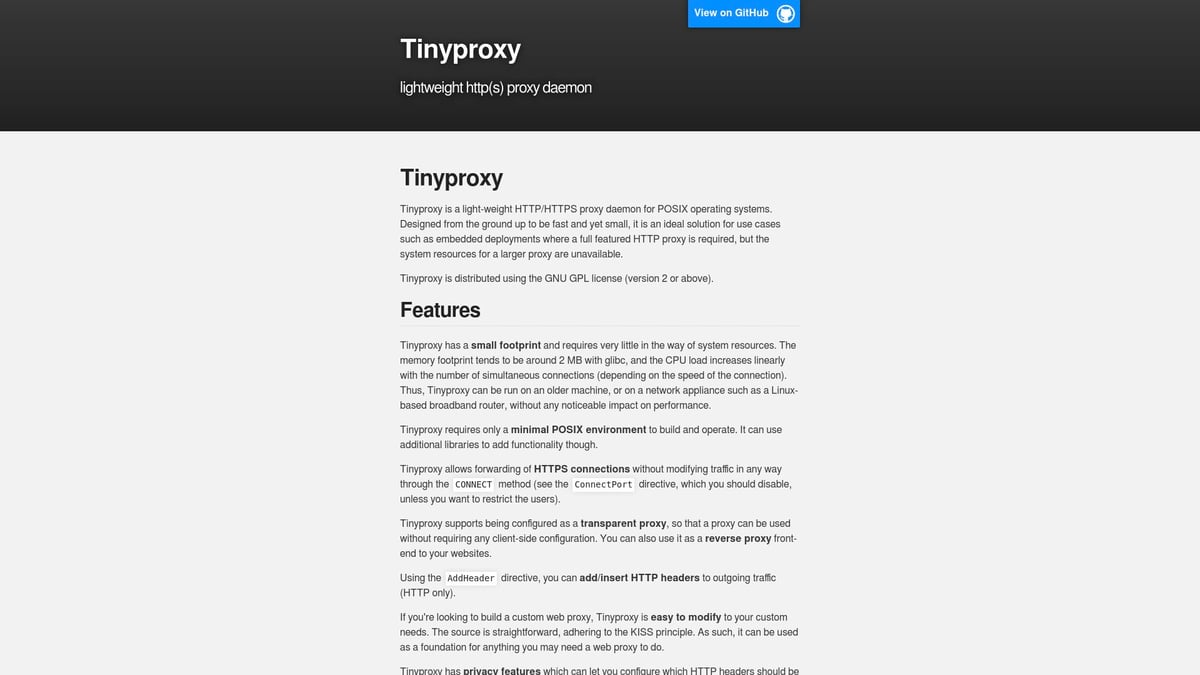 7 Essential Proxy Server Software Picks for 2025 - TinyProxy