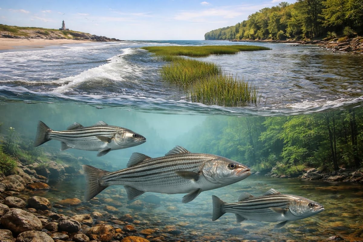 Striped bass habitat types