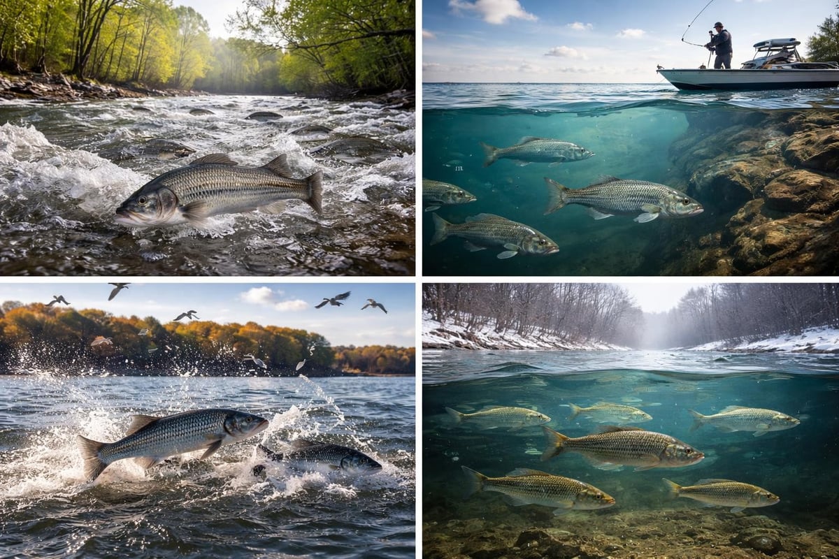 Seasonal striped bass activity