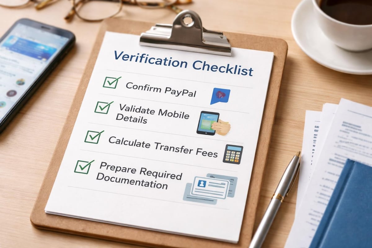 PayPal to mobile money verification