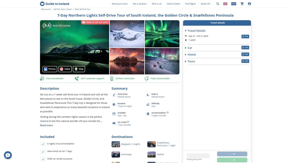 7 Amazing Northern Lights Tour Holiday Ideas for 2025 - 7-Day Northern Lights Self-Drive Tour – Iceland