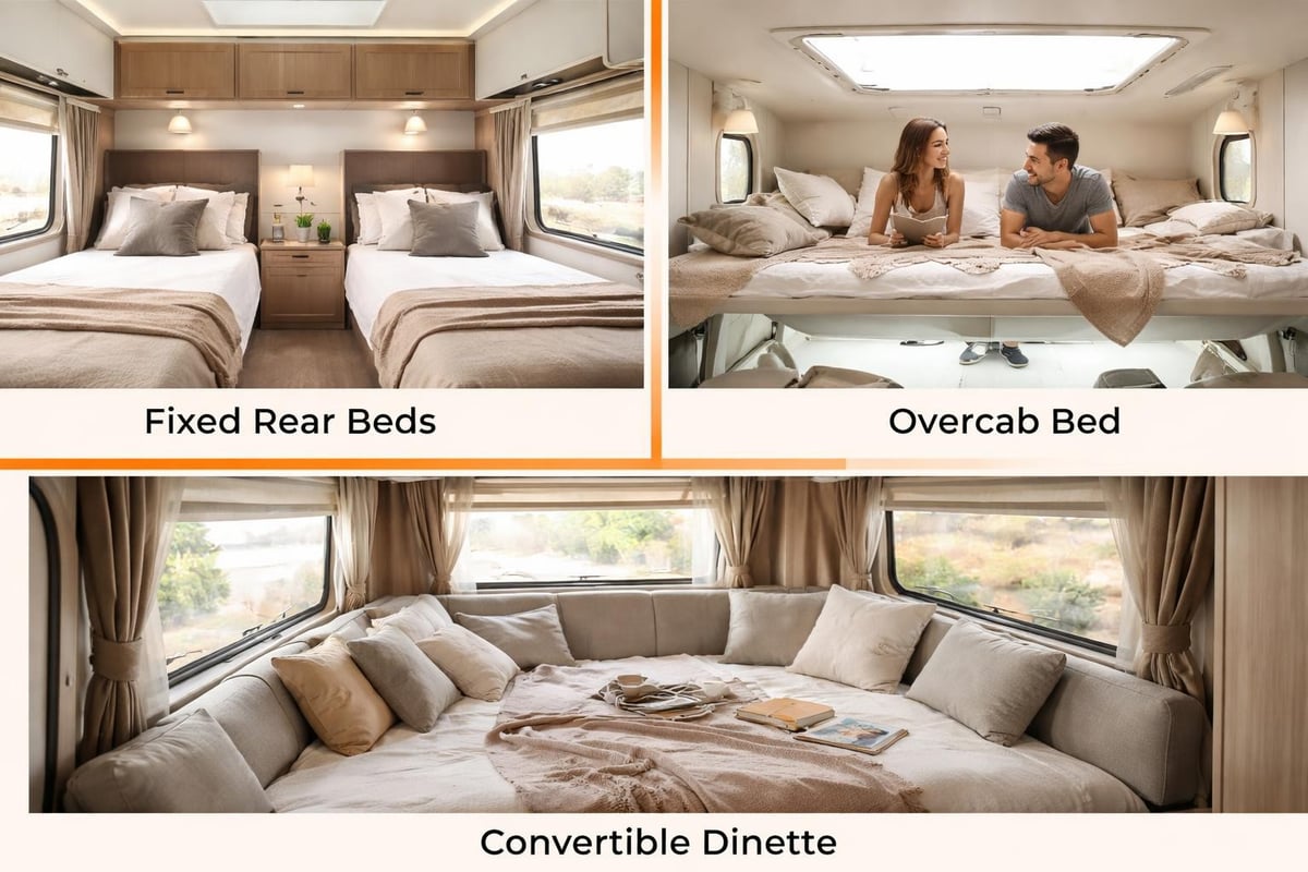 4 berth motorhome layout options