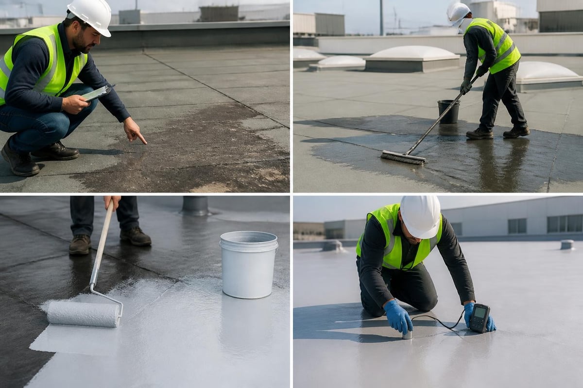 Commercial roof repair process