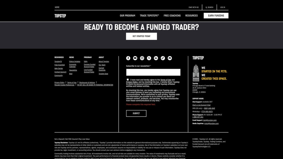 7 Best Prop Firm Challenge Free Options for Traders in 2026 - Topstep Free Combine Trials