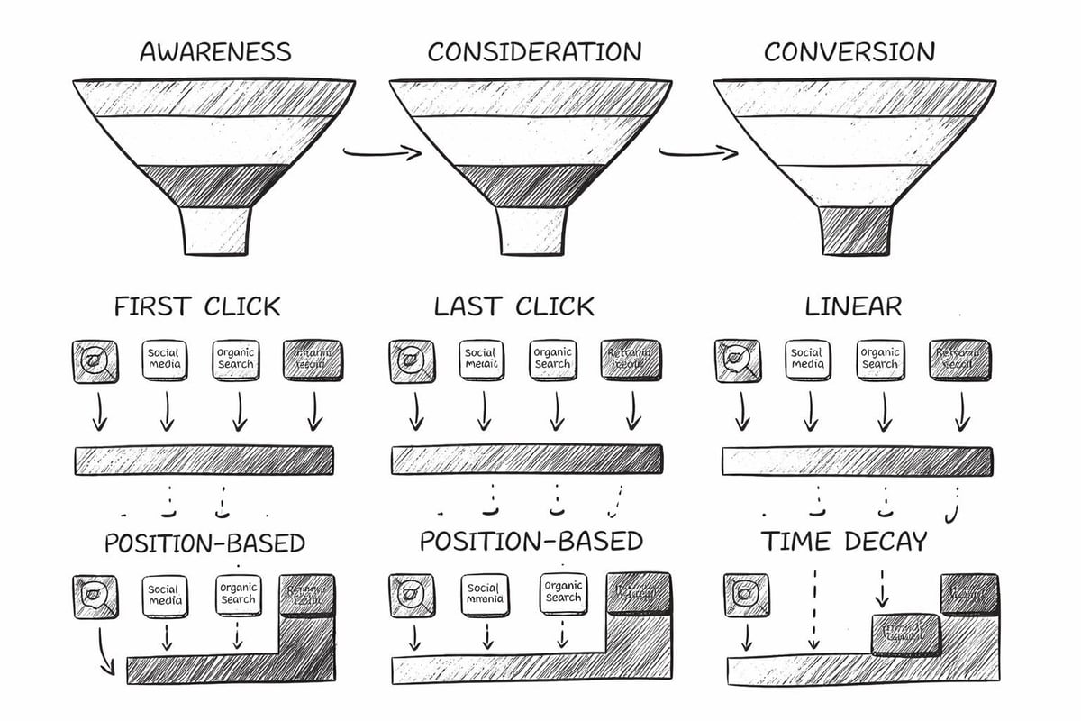 Attribution modeling comparison