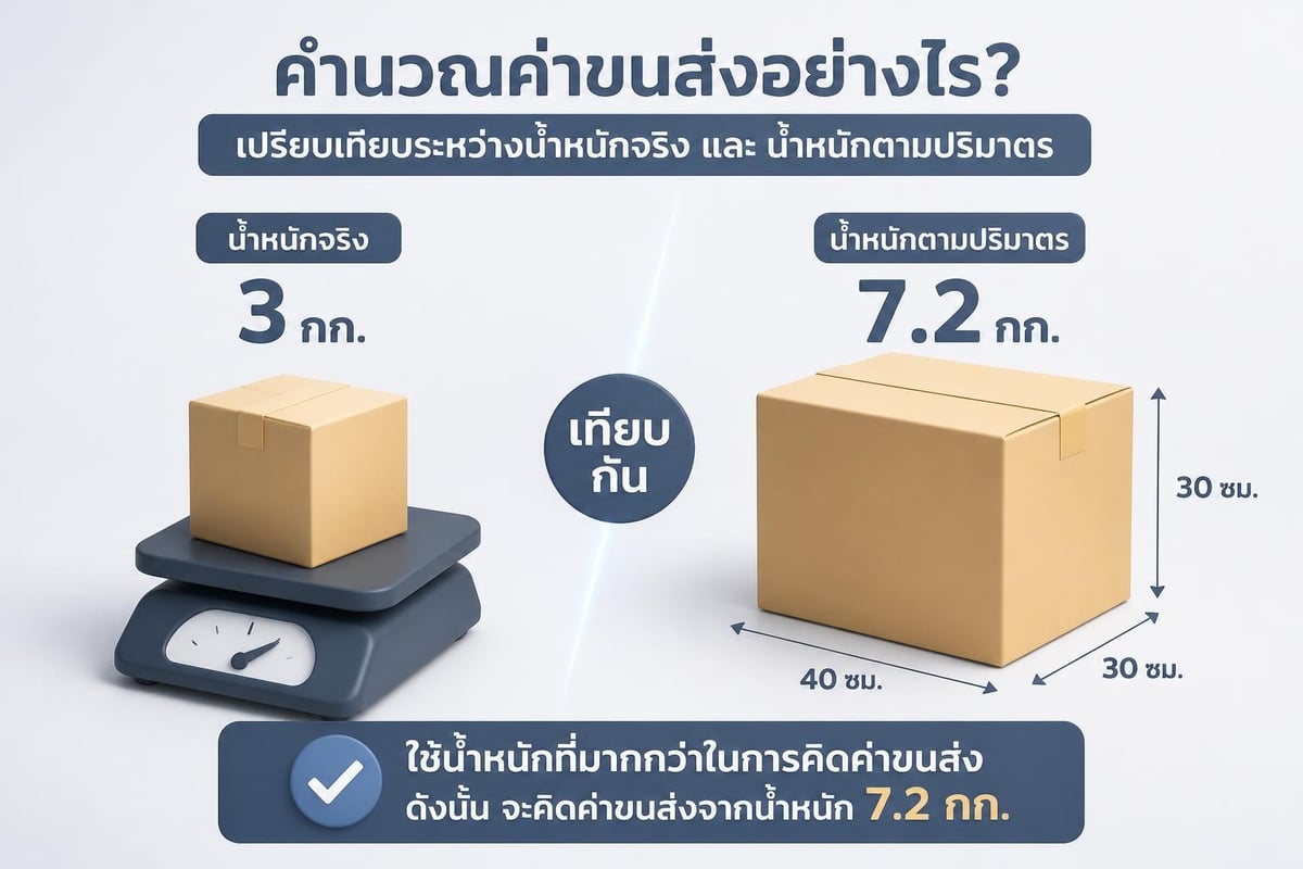 Calculating volumetric weight vs actual weight for Japan shipment