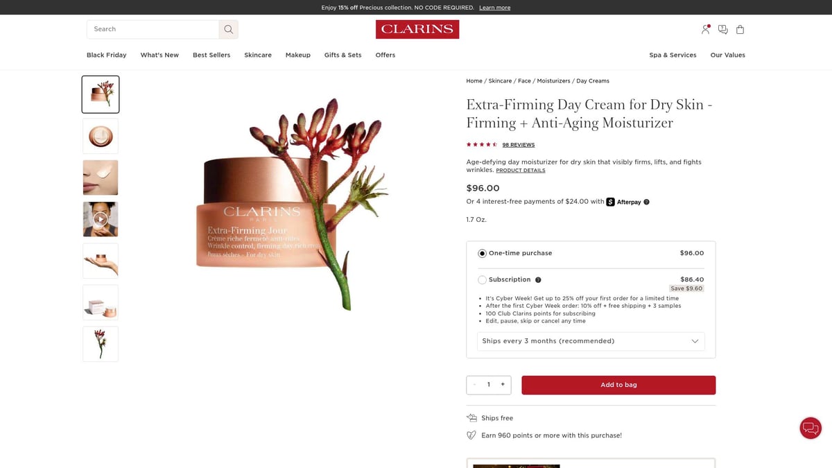 Top 8 Day Cream for Dry Skin Picks to Try in 2026 - Clarins Extra-Firming Day Cream for Dry Skin – Firming + Anti-Aging Moisturizer