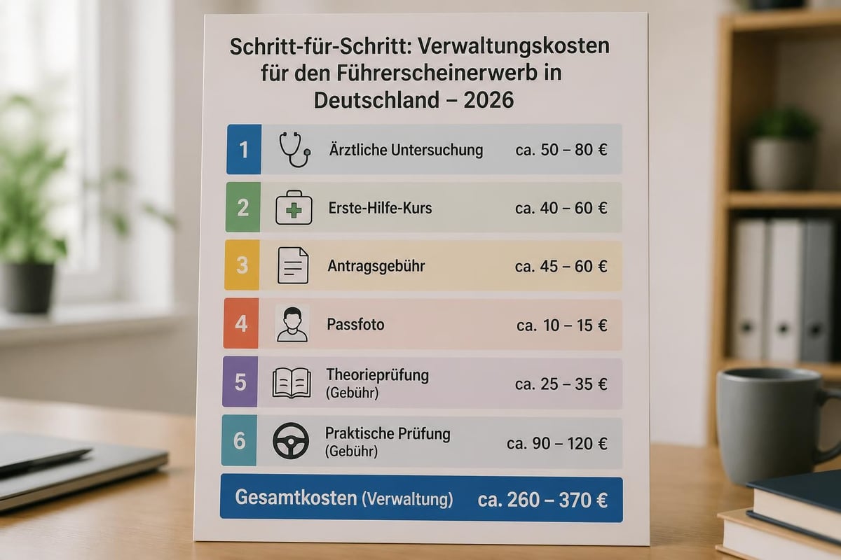 Prüfungsgebühren und Behördenkosten