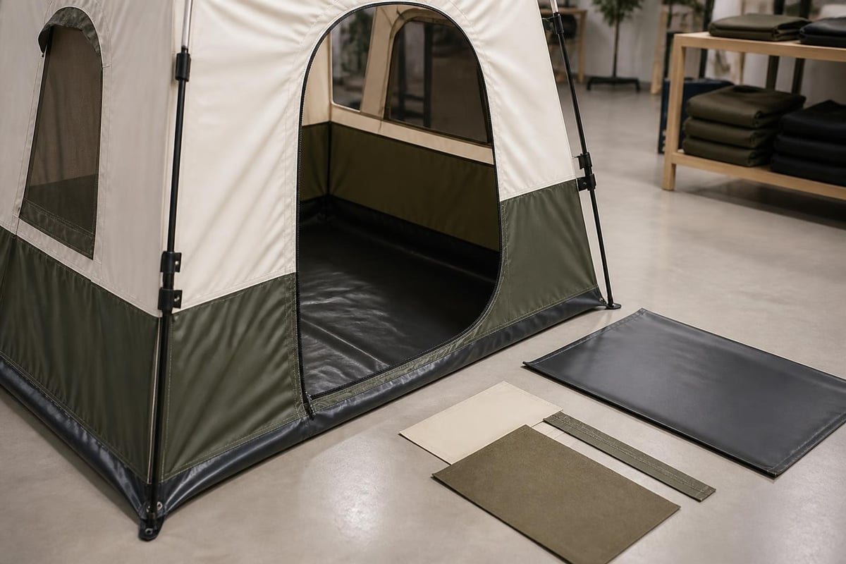 Camping tent bathroom materials