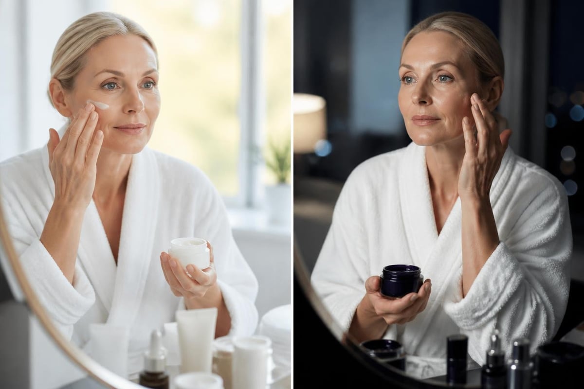 Day and night skincare routine