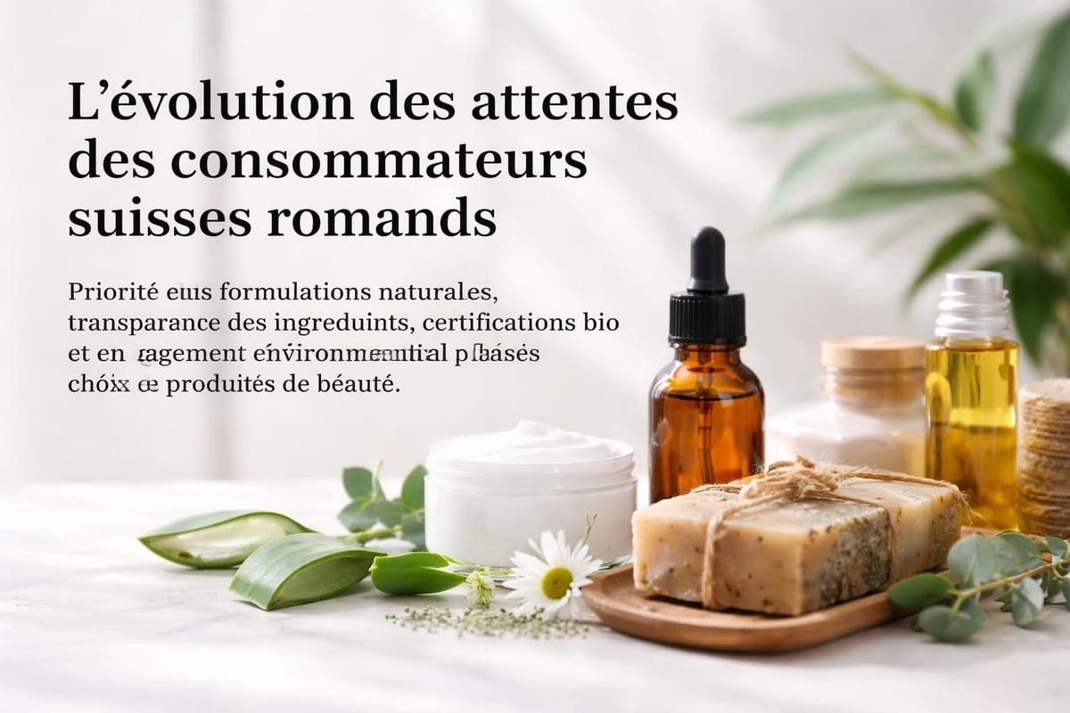 Consommateurs suisses romands choisissant des cosmétiques