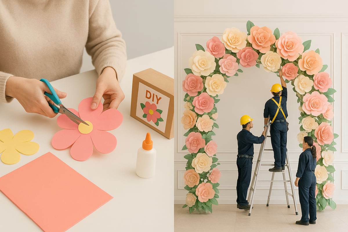 DIY vs. Professional Big Flower Decorations: Pros, Cons & Tips