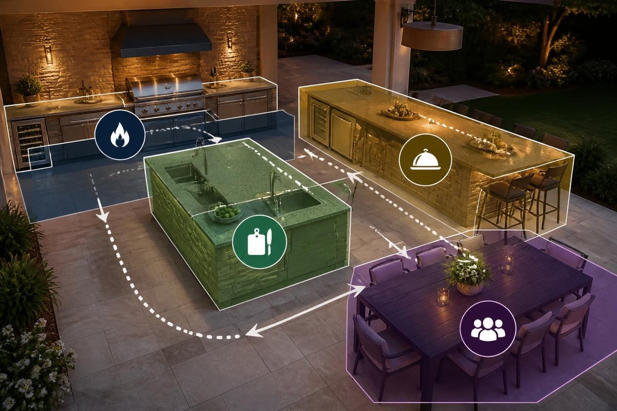 Outside kitchen zone planning