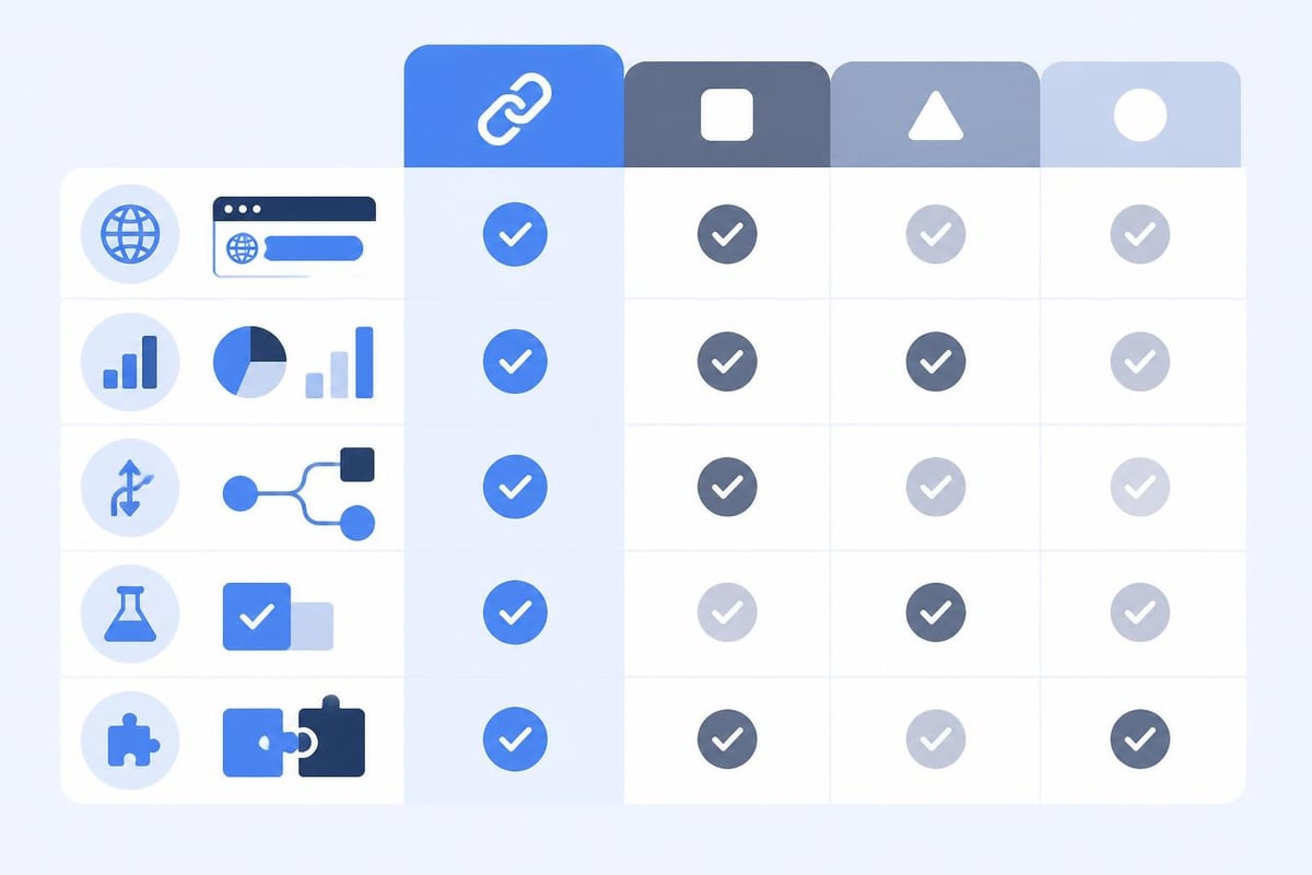 Link management feature comparison