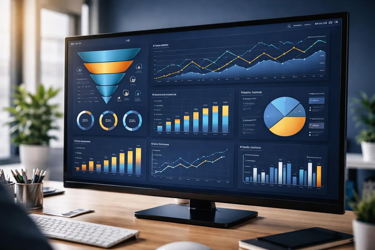Marketing-Dashboard mit KPIs