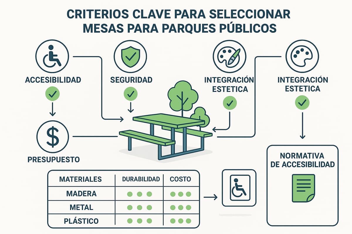Criterios para Seleccionar Mesas para Parques Públicos