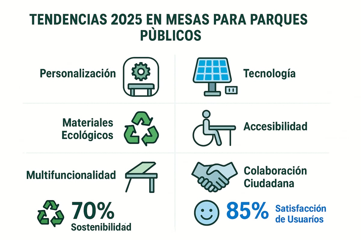 Tendencias y Novedades en Mesas para Parques Públicos 2025