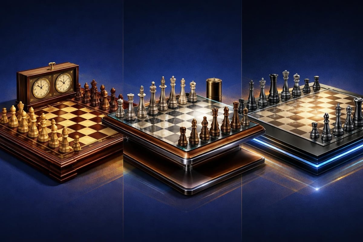 Traditional versus modern luxury chess