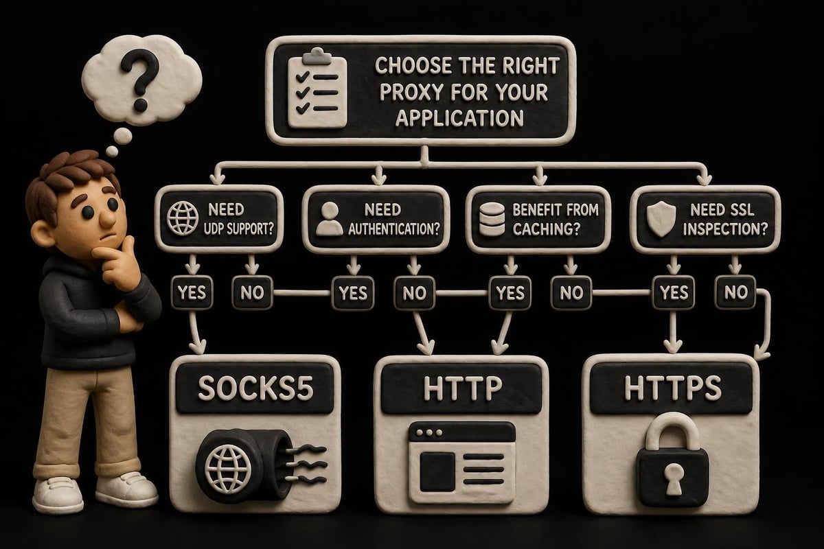 Proxy protocol decision tree