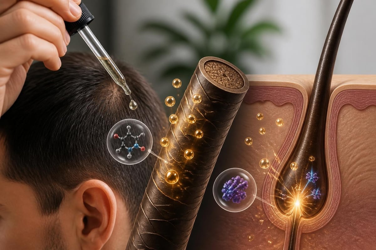 Caffeine penetration and follicle stimulation