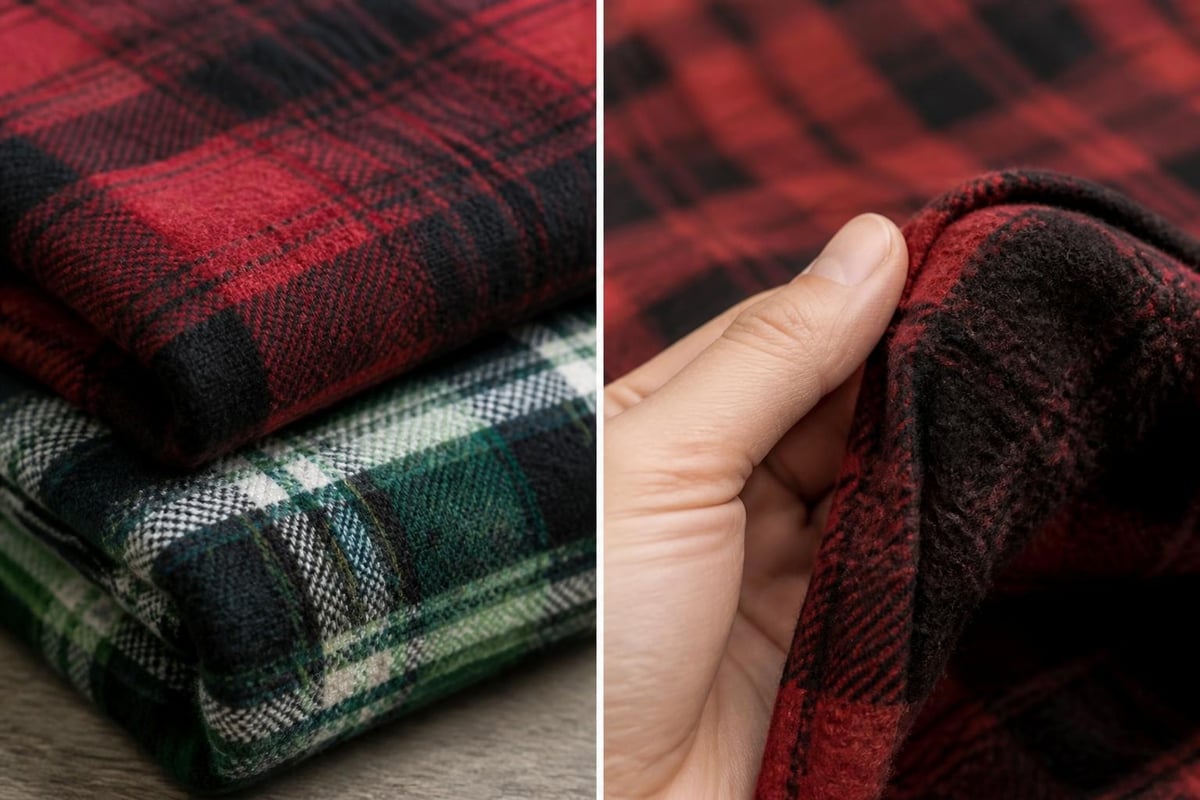 Flannel fabric construction