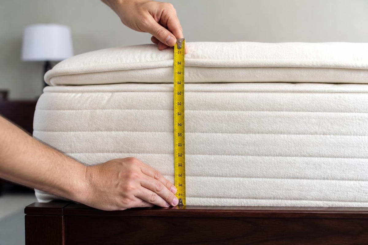 Mattress depth measurement