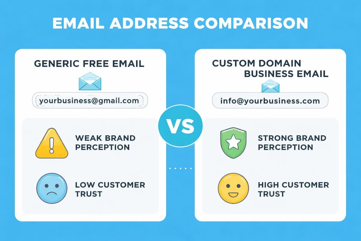 Professional vs personal email comparison