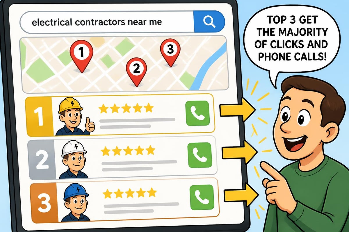 Google local search results hierarchy