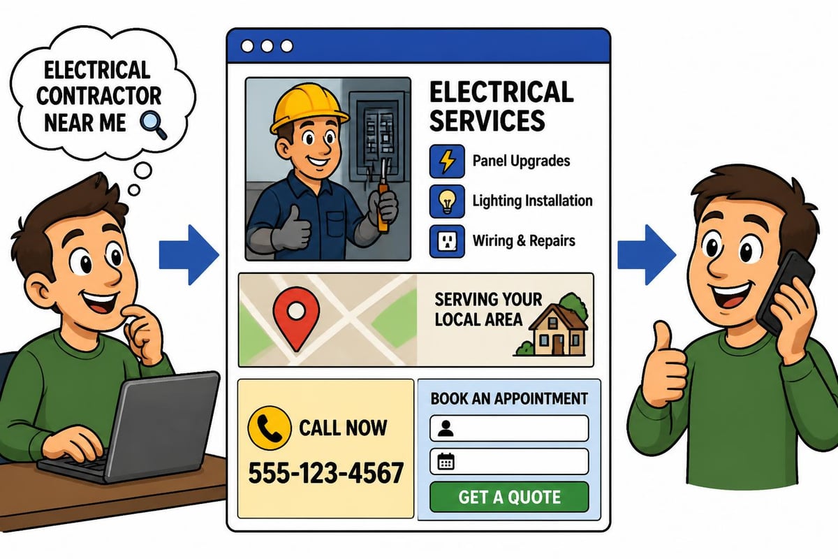 Service page structure for electricians